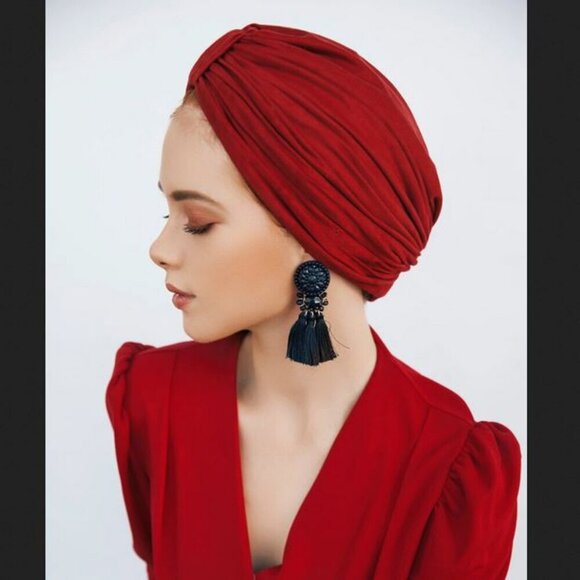 Vintage %100 Cotton Head Wrap/ Turban/ Bonnet/Fashion Statement Headwear - Picture 7 of 16